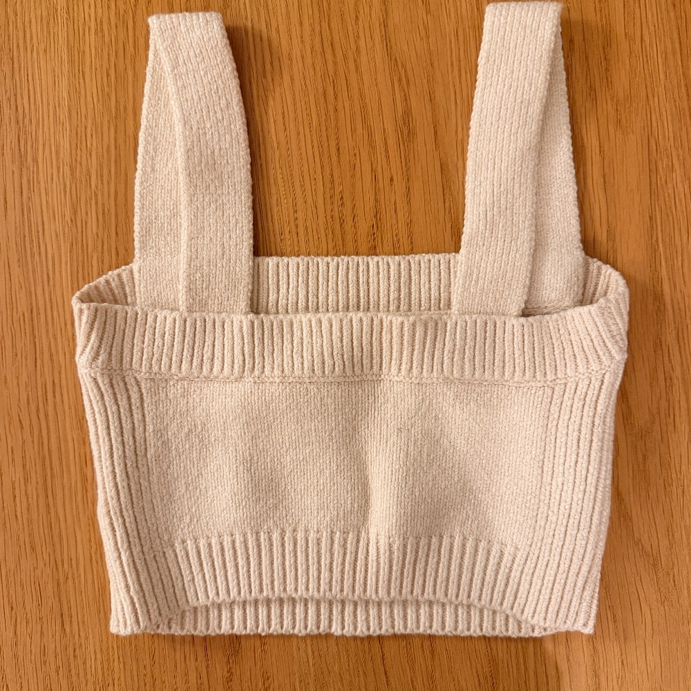A.L.C. Winona Knit Square Neck Crop Top - XS - Picture 4 of 6